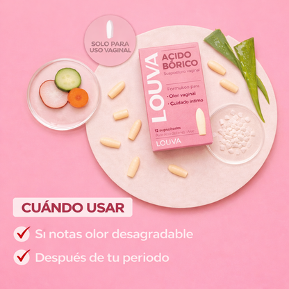 Apoyo Vaginal Con Ácido Bórico