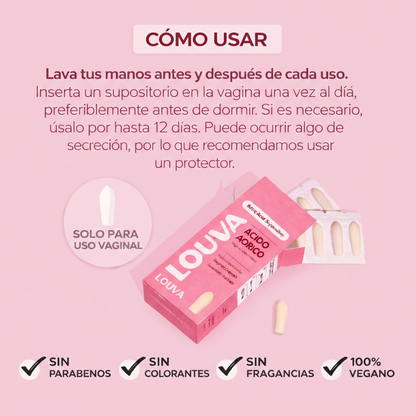 Apoyo Vaginal Con Ácido Bórico